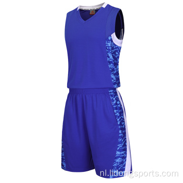 Nieuwe stijl aangepaste print logo basketball jersey shorts